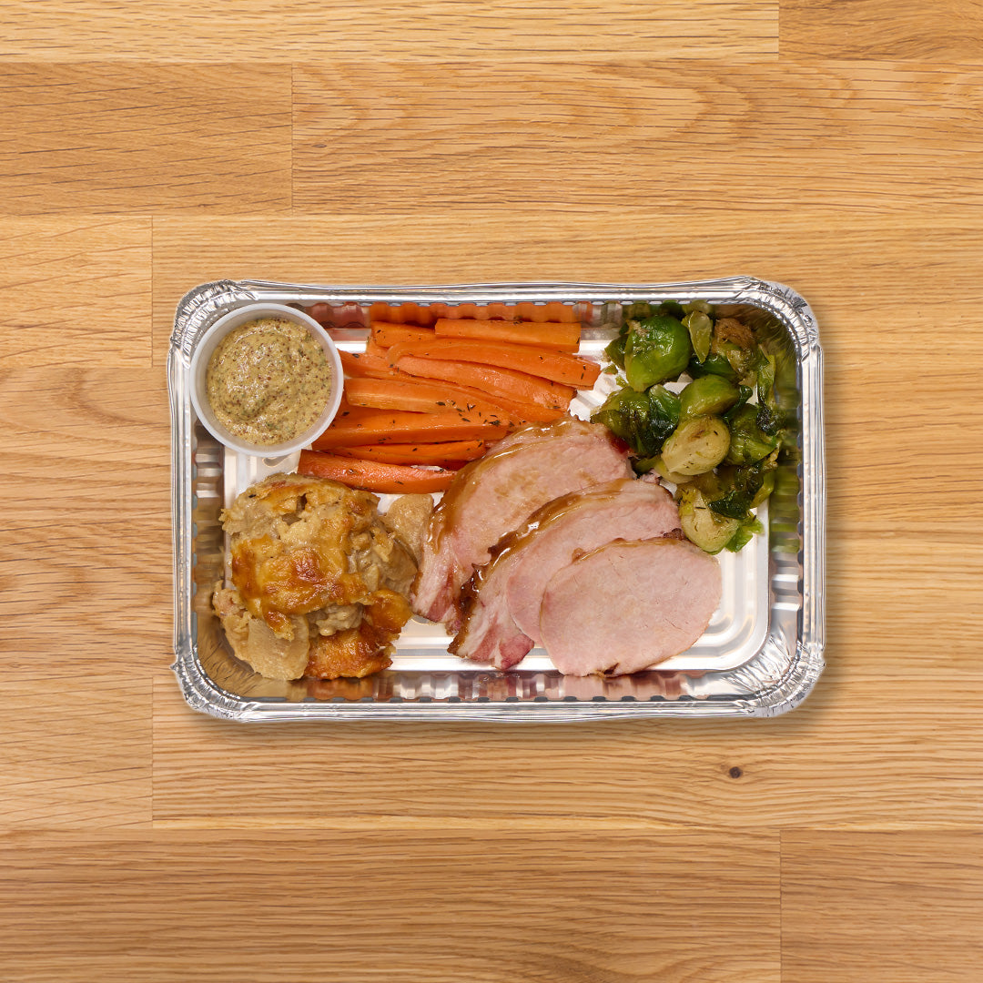 Individual Ham Dinner with Tarragon Mustard