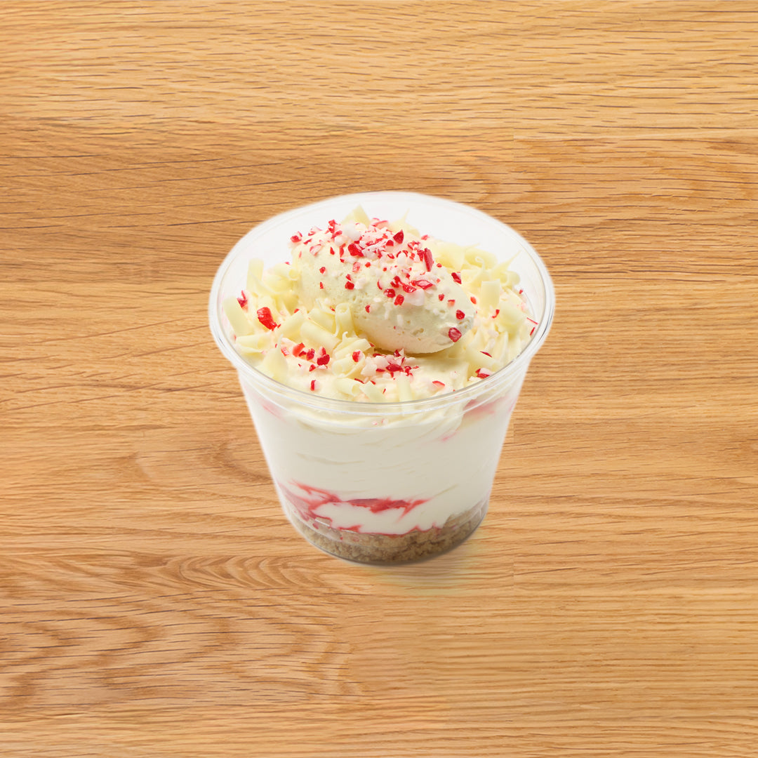 Candy Cane Cheesecake Cup