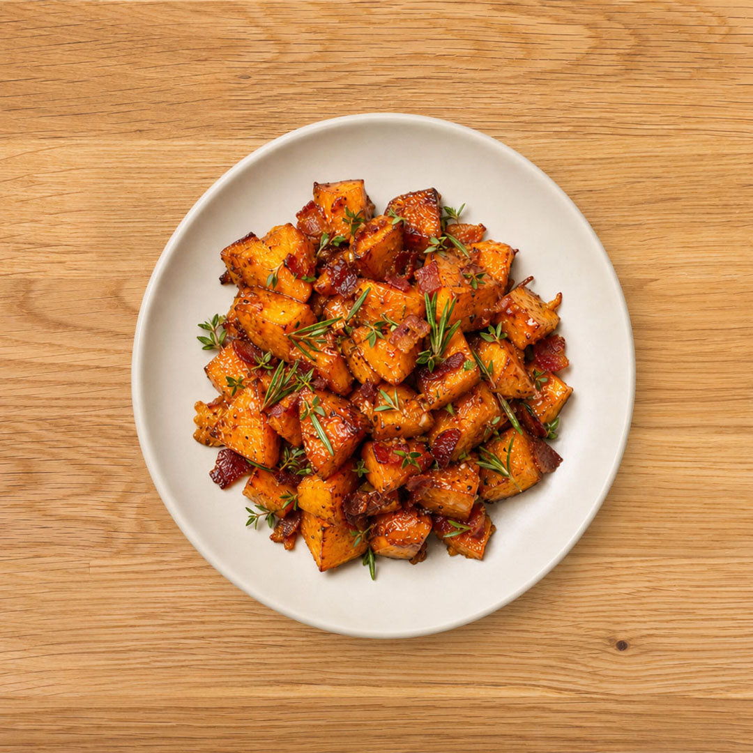 Roasted Yams with Bacon