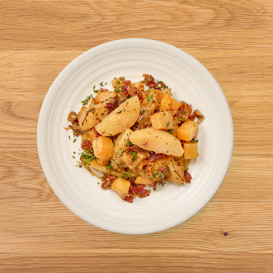 Roasted Rutabaga & Apples w/ Bacon Glaze