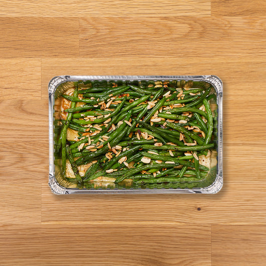 Green Beans with Roasted Almonds, Brown Butter & Maldon Sea Salt