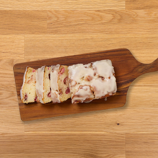Strawberry Rhubarb Loaf Cake