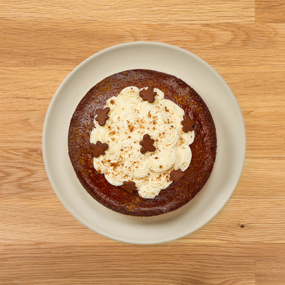 Gingerbread Cake with Cream Cheese Frosting & Spiced Caramel Sauce