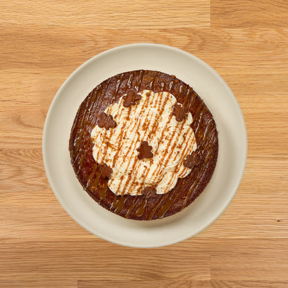 Gingerbread Cake with Cream Cheese Frosting & Spiced Caramel Sauce
